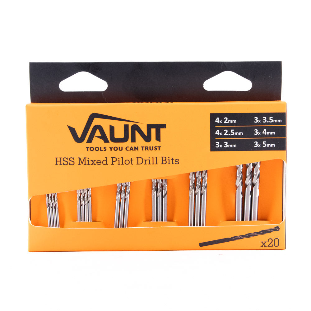 Vaunt 20 Piece HSS Pilot Drill Bit Pack V1324058