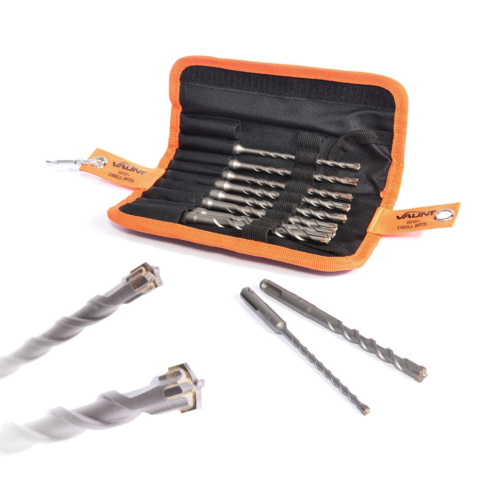 Vaunt SDS+ Endurance Cross Tip Drill Bit Set – 10 Piece V1329121