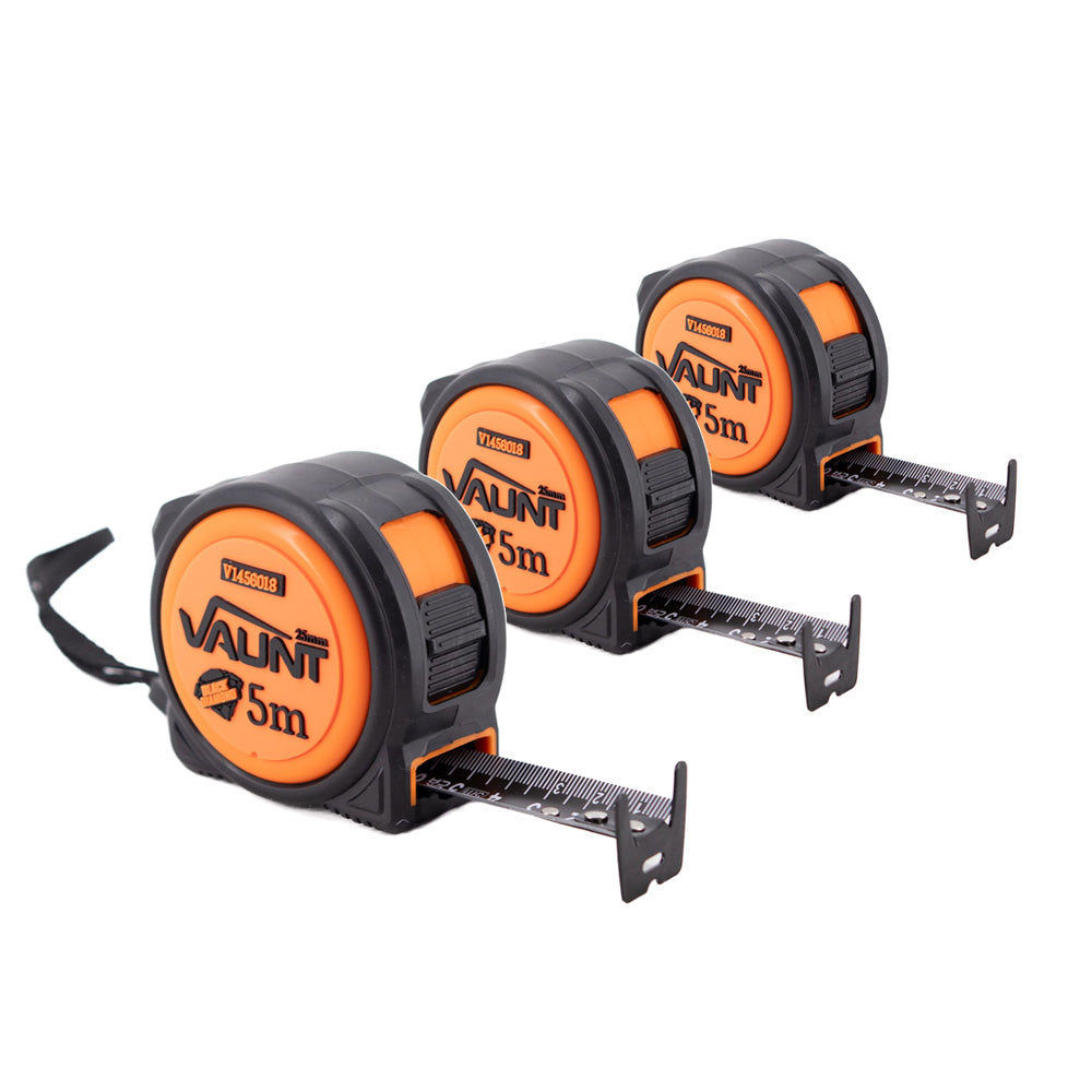 Vaunt Premium 5m Metric Heavy Duty Tape Measure – Pack of 3 V1456015