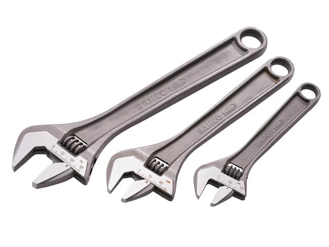 Bahco 3 Piece Adjustable Wrench Set XMS24ADJUST