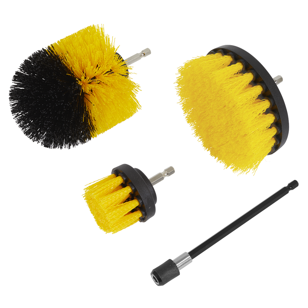 Sealey Drill Brush Set cleaning 4pc DBS4