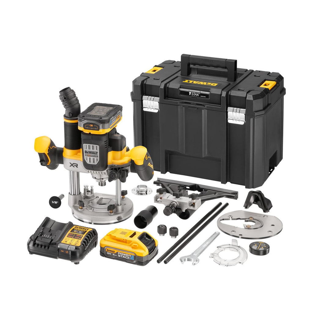 Dewalt DCW620H2 1/2in Plunge Router 18V 2 x 5.0Ah POWERSTACK™ Li-ion