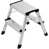 Excel Aluminium Stool Ladder 2 Tread Heavy Duty Folding Hop Up 350mm x 400mm 1605