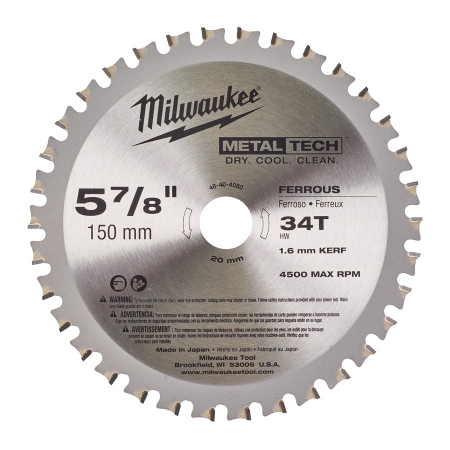 Milwaukee CIRCULAR SAW BLADE Metal 150x20x34Z 48404080