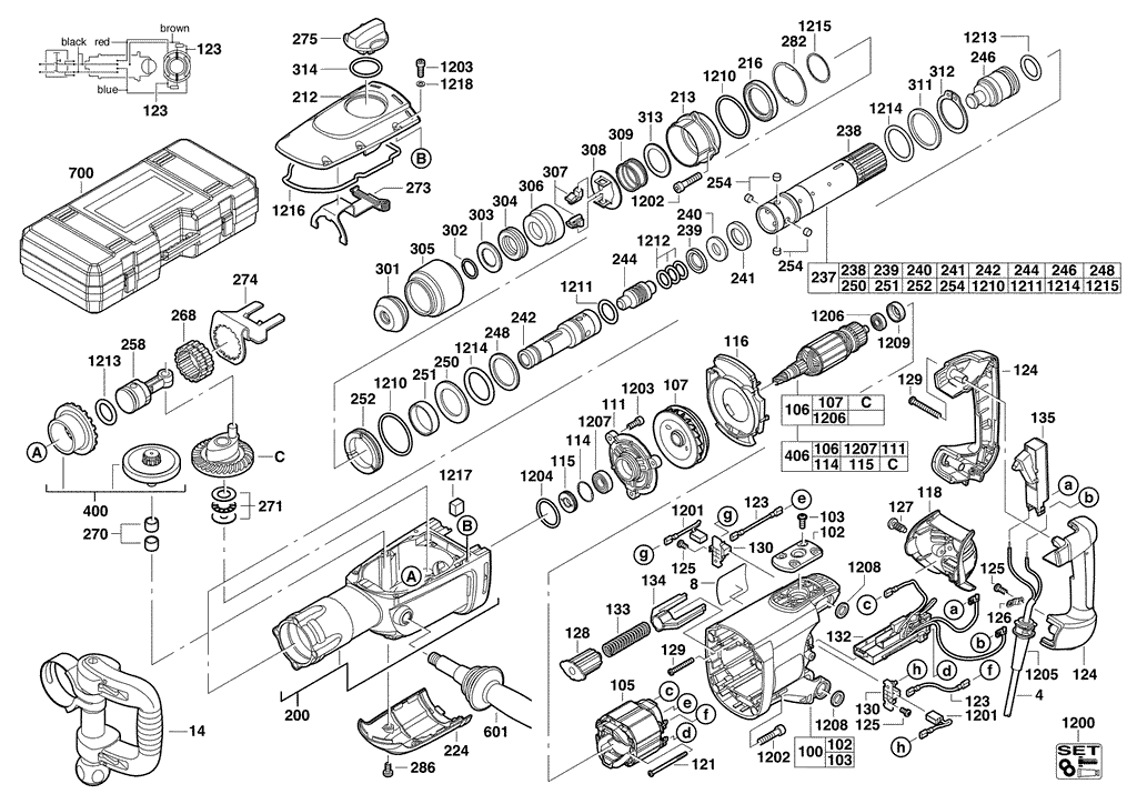 K950S 240V spare parts