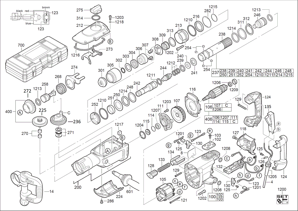 K950S 110V spare parts