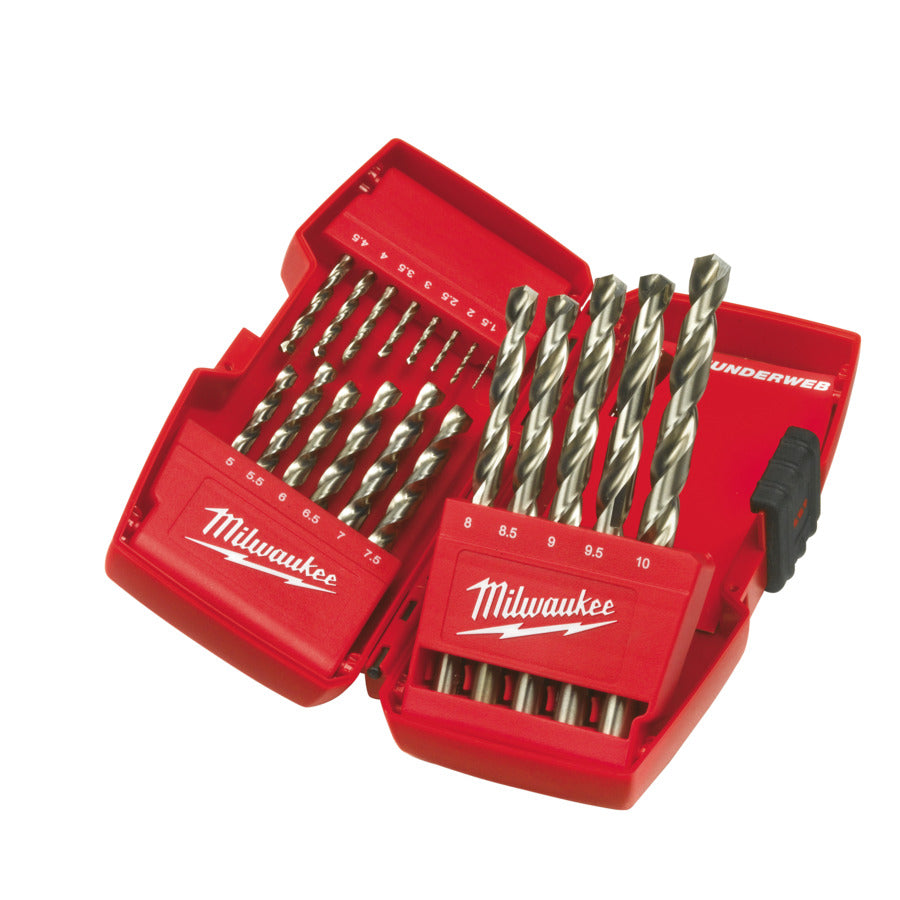 Milwaukee HSS-G Th. Web Drill Set (DIN338) -19pcs 4932352374