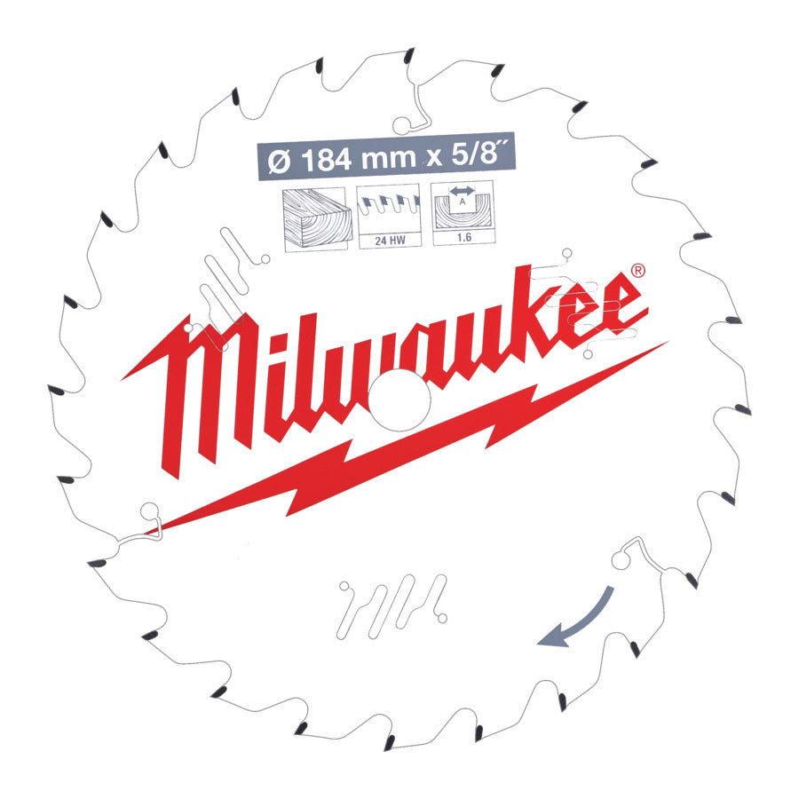 Milwaukee Circular Saw blade 184X5/8X1.6X24ATB 4932471378