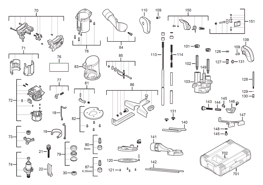 M18FTR spare parts