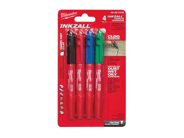 48223106 Fine Tip Colour Marker Set: black, red, blue and green