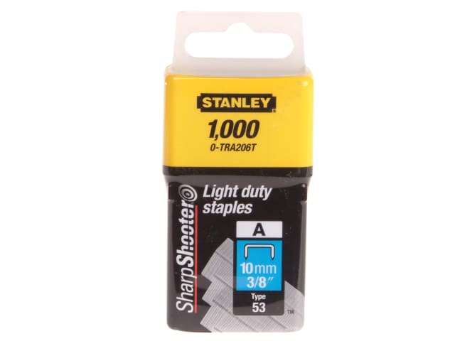 Stanley STA0TRA206T TRA2 Light-Duty Staple 10mm TRA206T (Pack 1000)