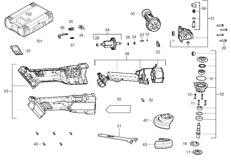 M18FSAG115XB spare parts