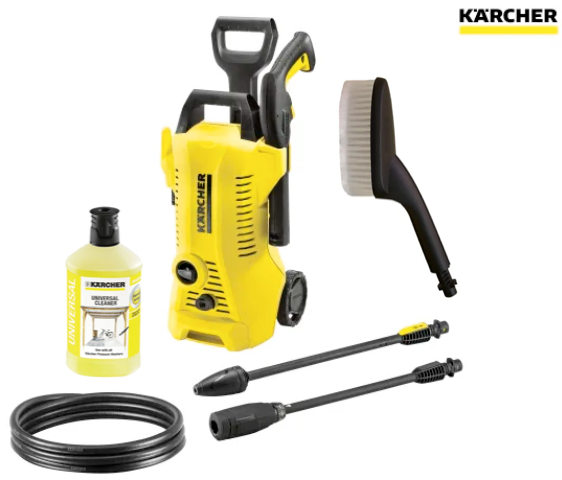 Kärcher k2 110bar 240v pressure washer Kit with brush + cleaner 1.673-602.0