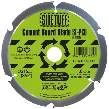 Site tuff cement board blade st-pcd gt30015